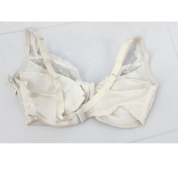 New NWT Vintage Deadstock Fredricks Of Hollywood White Lace Underwire Bra 38D - Picture 2 of 8